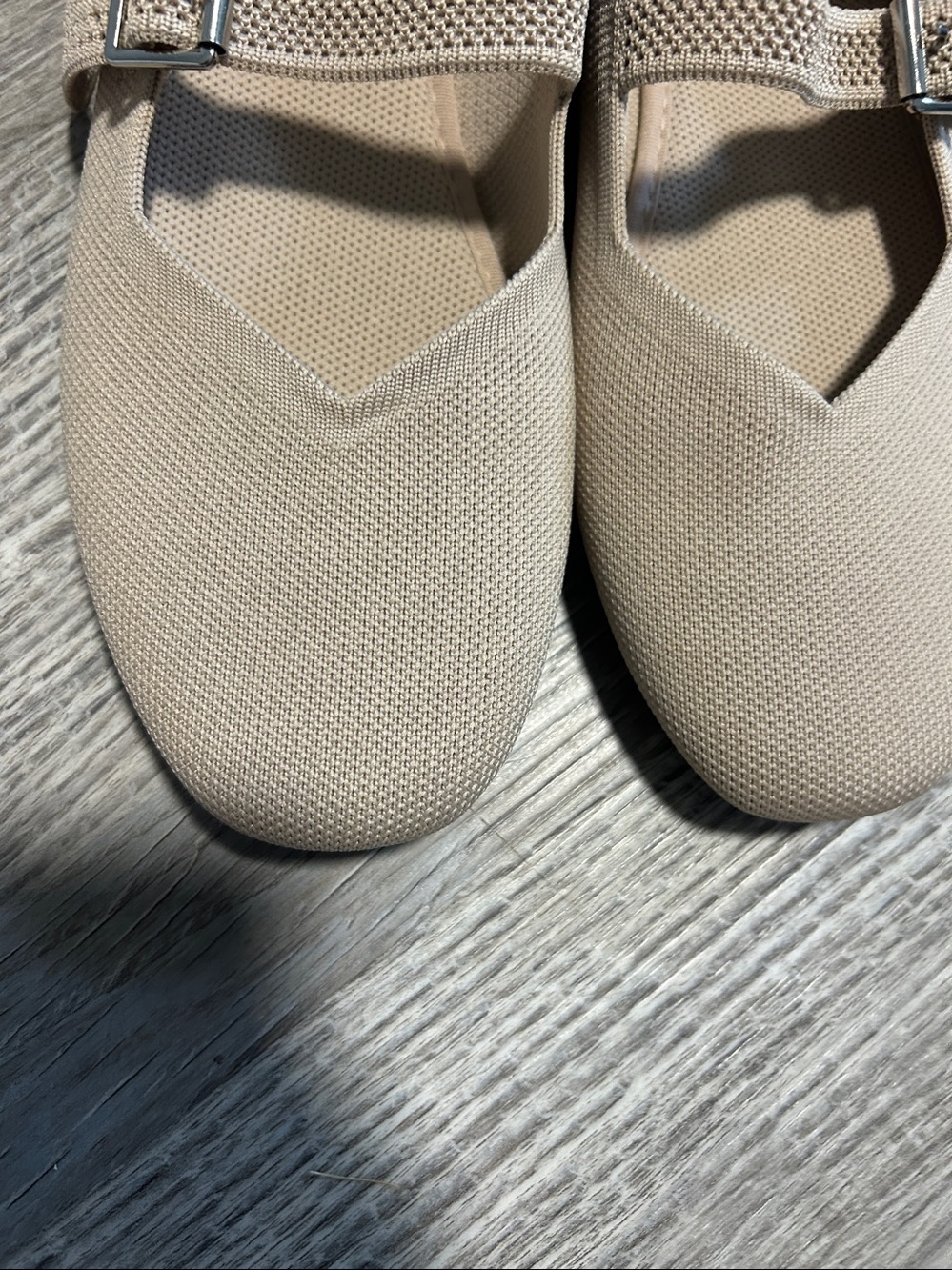 Steve Madden Taupe Mary Jane Flats with Buckle Strap - Picture 4 of 7